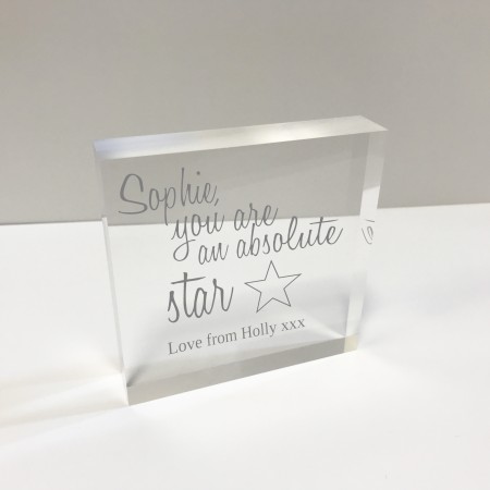 4x4 Glass Token - You Star  75% OFF - NOW £9.99